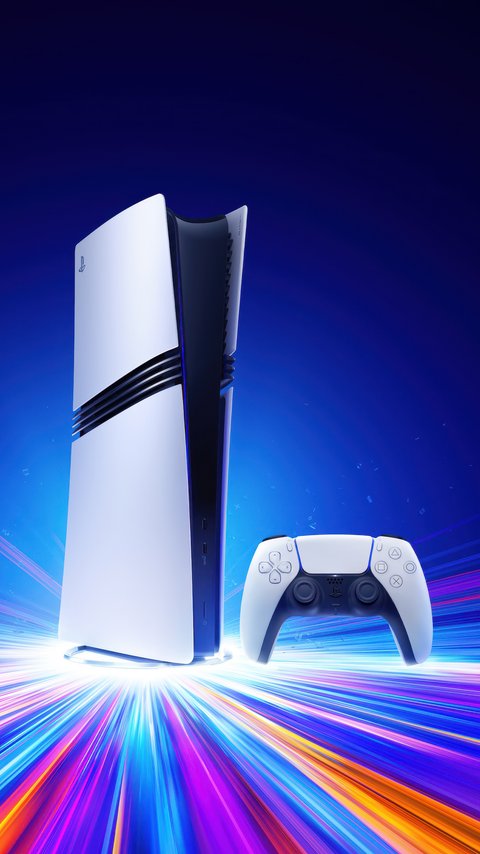 PlayStation 5 Pro и неон - Обои для LG/ASUS в разрешении 480x854