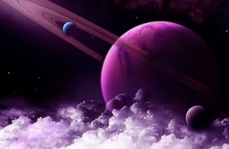Saturn Wallpapers for Apple iMac 21.5″ (4096x2304): Saturn, clouds, planet, orbit