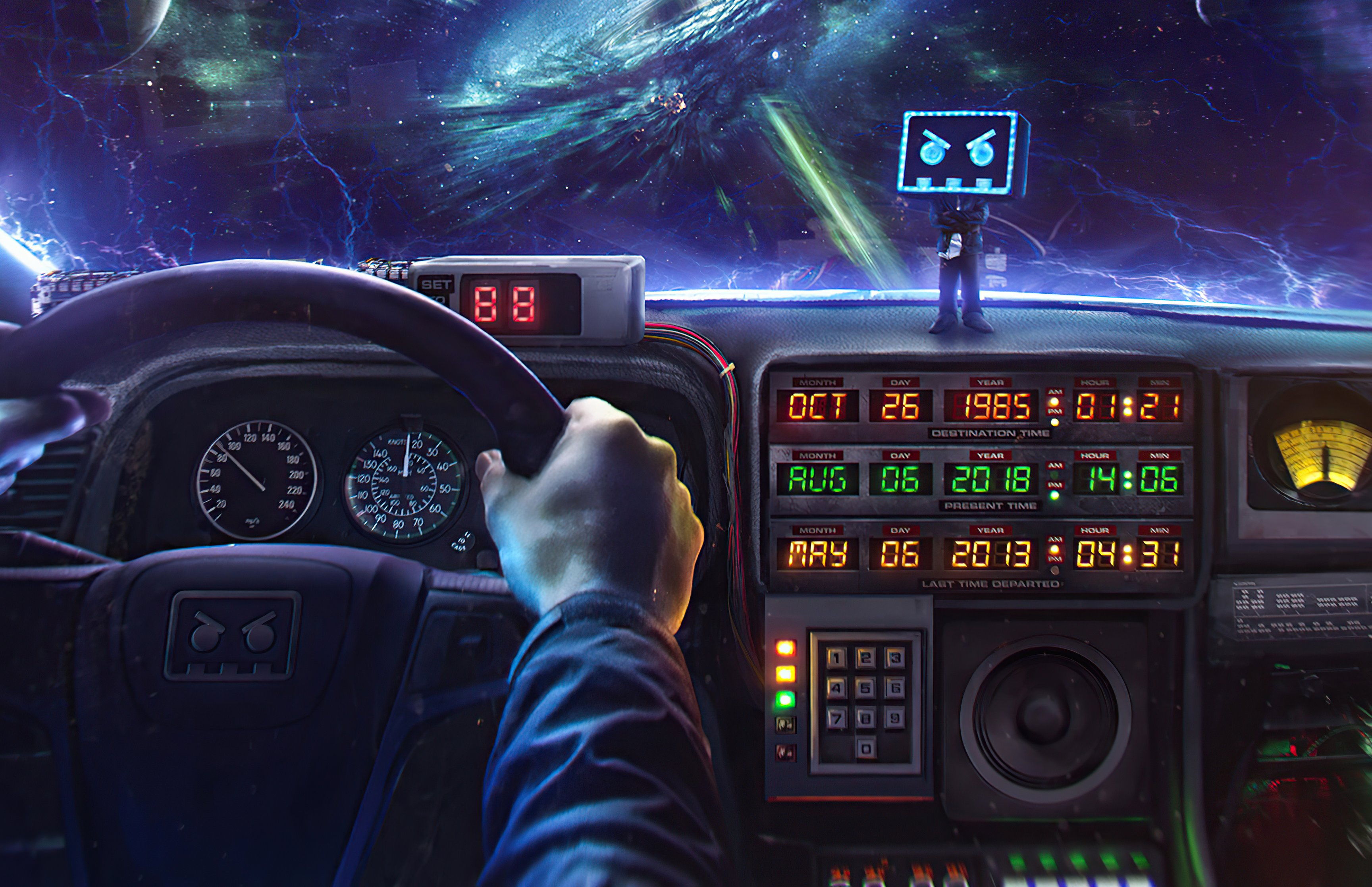 DeLorean Salon from Back to the Future - Wallpapers for Apple MacBook 16.2″ in 3456x2234 resolution