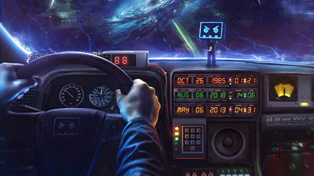 DeLorean Salon from Back to the Future - Wallpapers for HTC/BlackBerry in 480x640 resolution