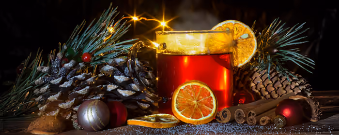 Food wallpapers: mulled wine, orange, Happy New Year, cinnamon