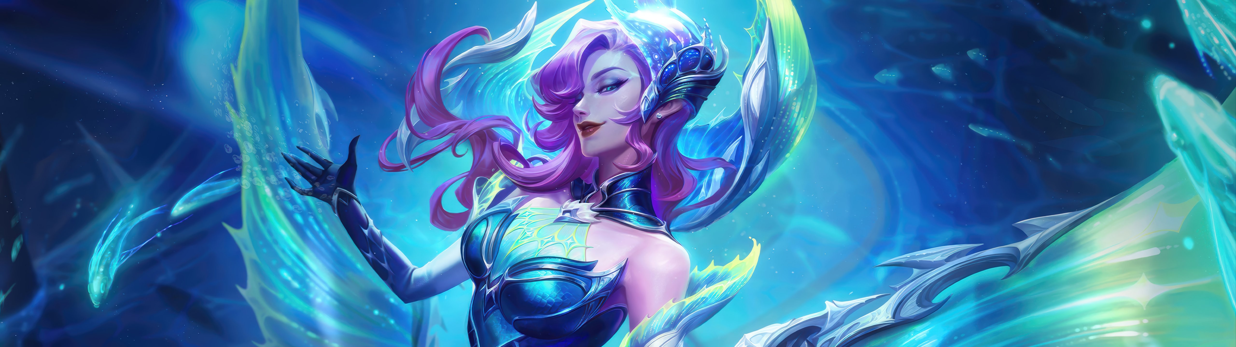 Morgana in Magical Armor Pose - UltraWide 32:9 wallpapers in 5120x1440 resolution