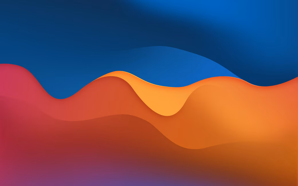 Orange Gradient Waves Pattern — desktop and phone wallpaper, free download