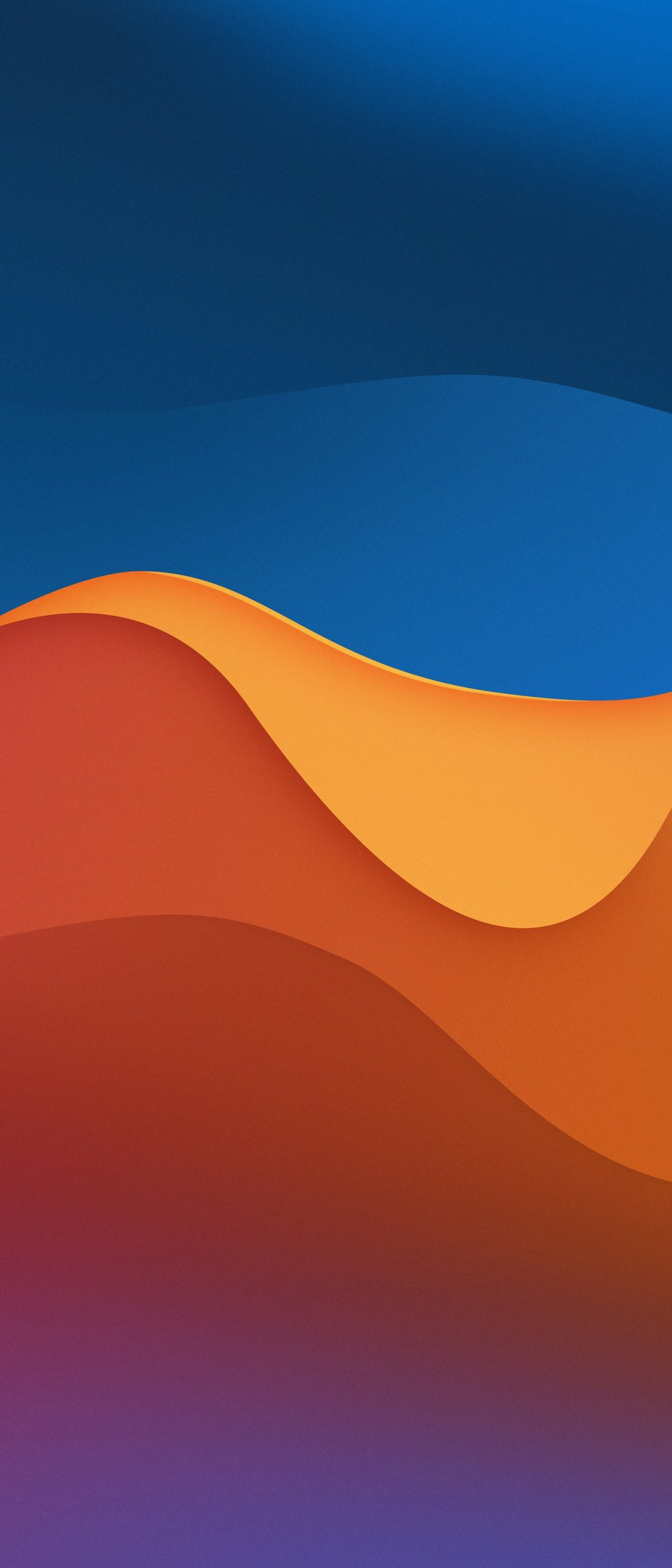 Orange Gradient Waves Pattern - Wallpapers for Samsung Galaxy Z Flip7, Sony Xperia 5 II/5 III/5 V/10 IV/10 V, Xiaomi Mix Fold 3 in 1080x2520 resolution