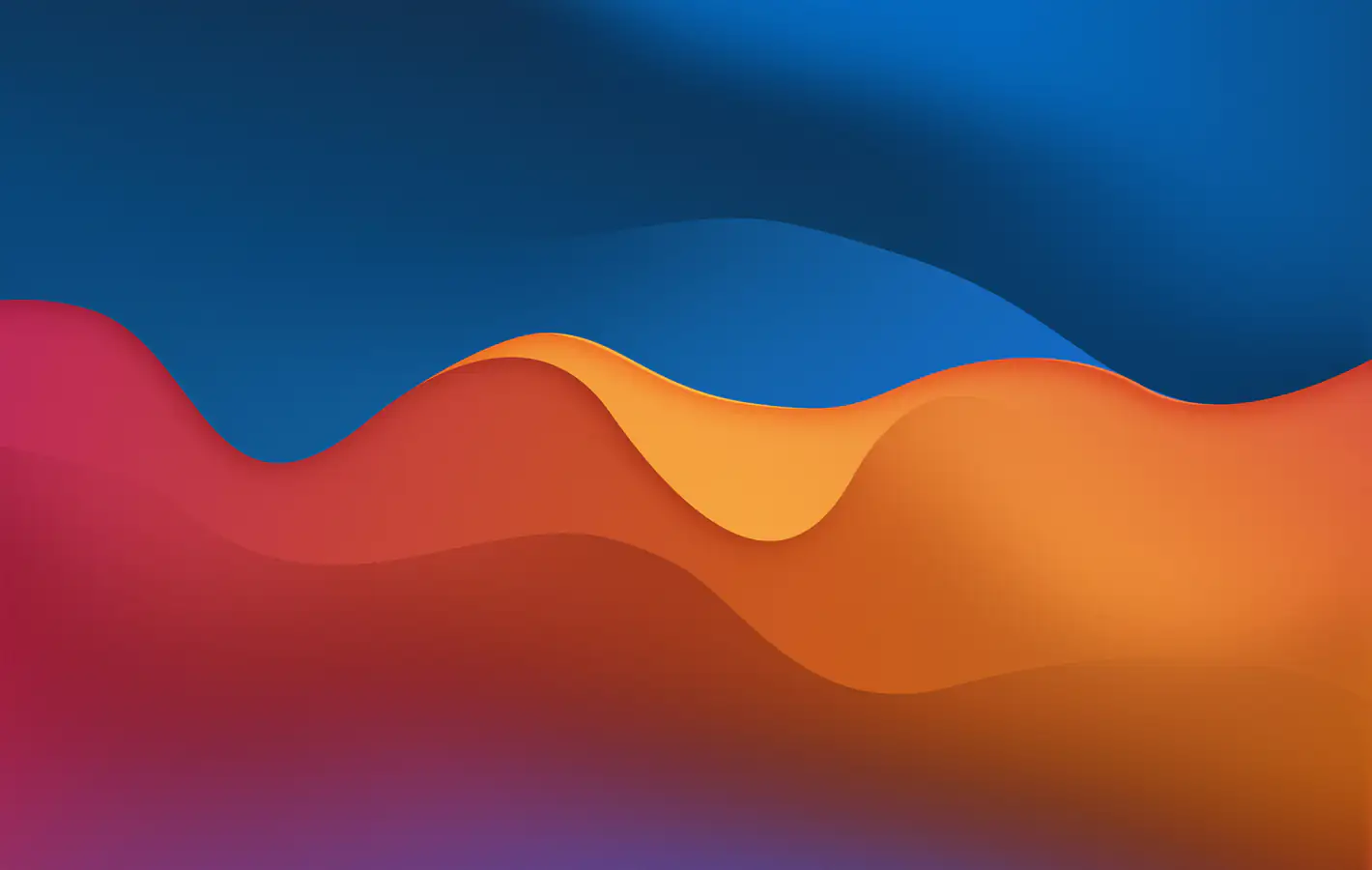 Orange Gradient Waves Pattern — desktop and phone wallpaper, free download