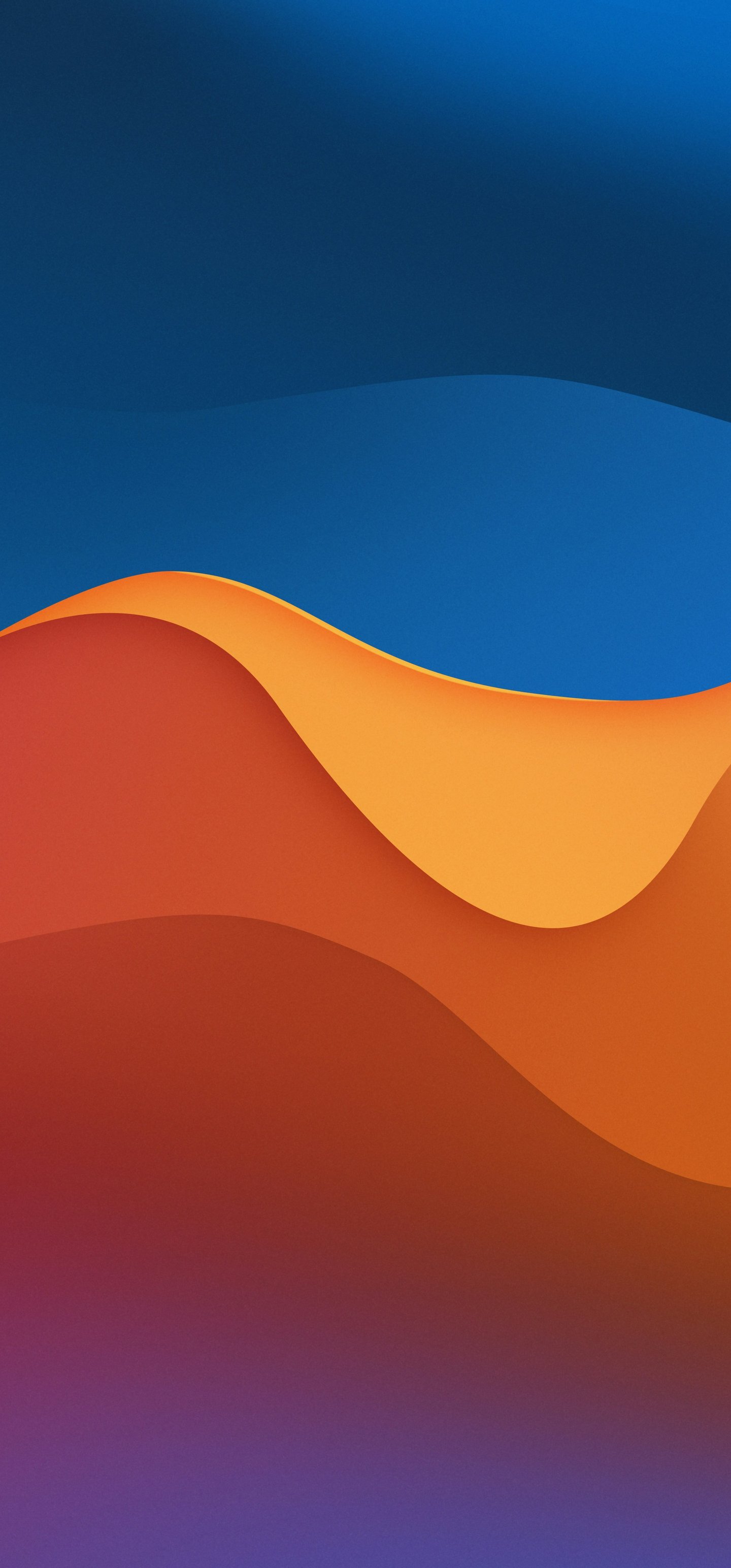 Orange Gradient Waves Pattern - Wallpapers for Samsung Galaxy S22 Ultra/S23 Ultra in 1440x3088 resolution