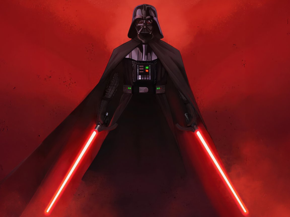 Darth Vader with Dual Red Lightsabers - XGA+ wallpapers in 1152x864 resolution