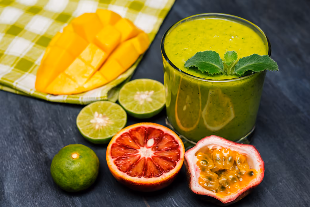 Fresh Green Citrus Cocktail — desktop and phone wallpaper, free download