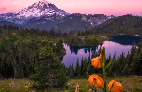 Nature wallpapers: valley, mountains, sunset, evening