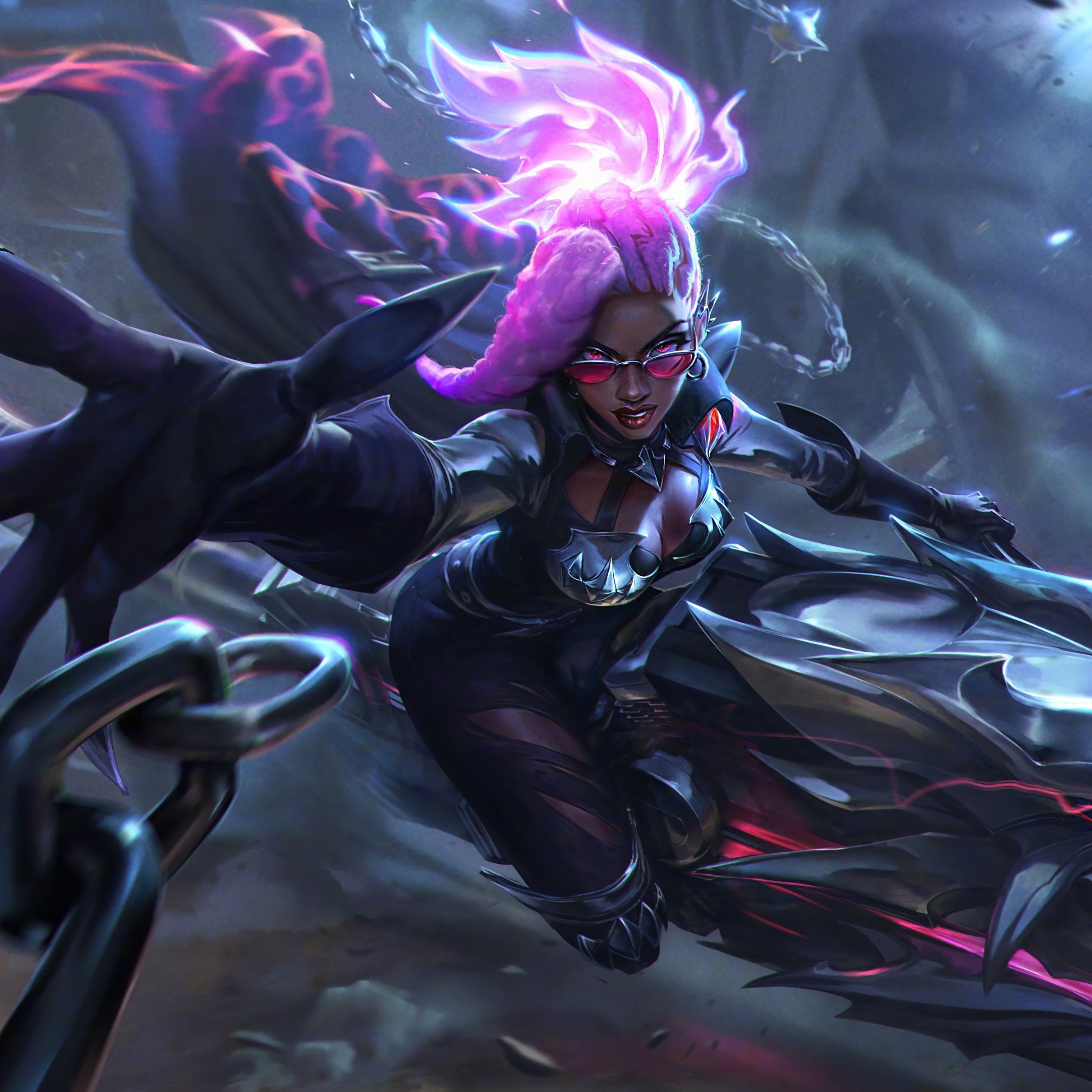 Senna from League of Legends Battle Portrait - Wallpapers for iPad Pro 11″ 2024 in 2420x2420 resolution