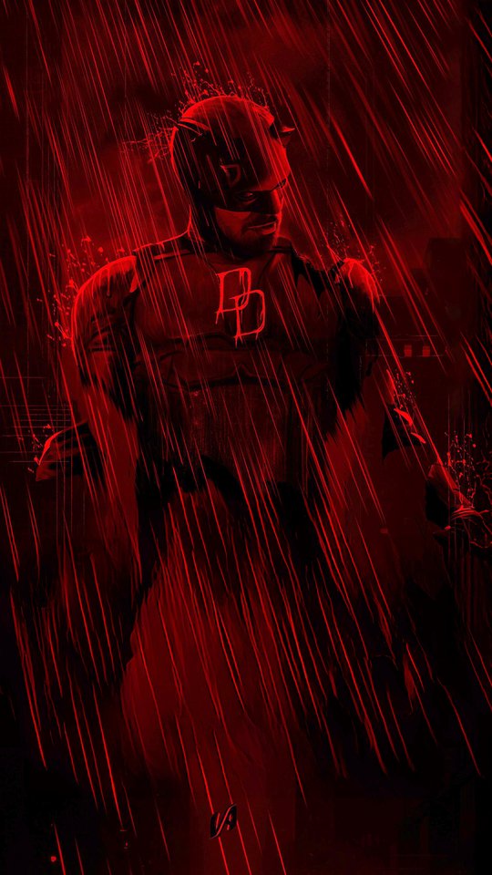 Daredevil в кровавом дожде - Обои для Samsung, HTC, Sony в разрешении 540x960