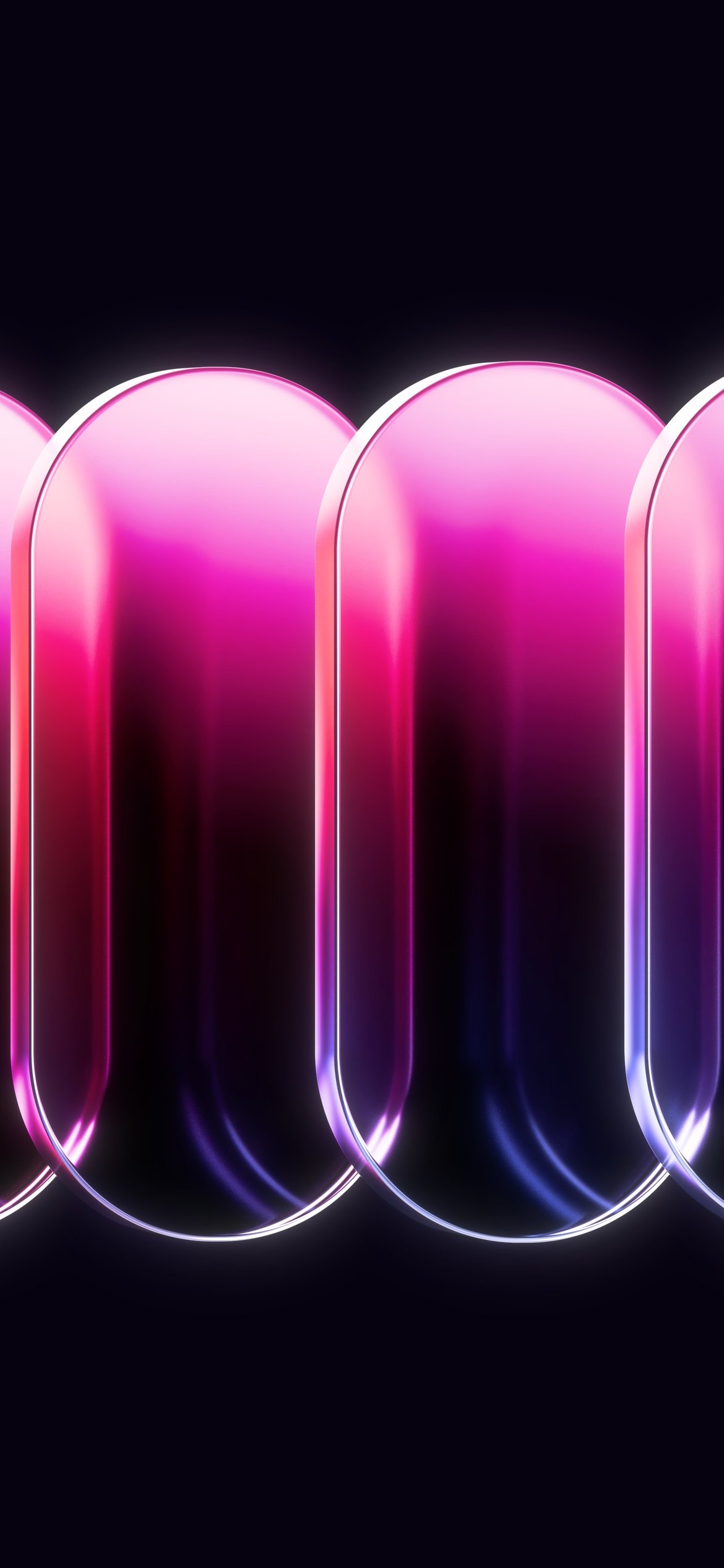 Neon Gradient Glow Capsules - Wallpapers for iPhone 12 Pro/13 Pro/14 in 1170x2532 resolution