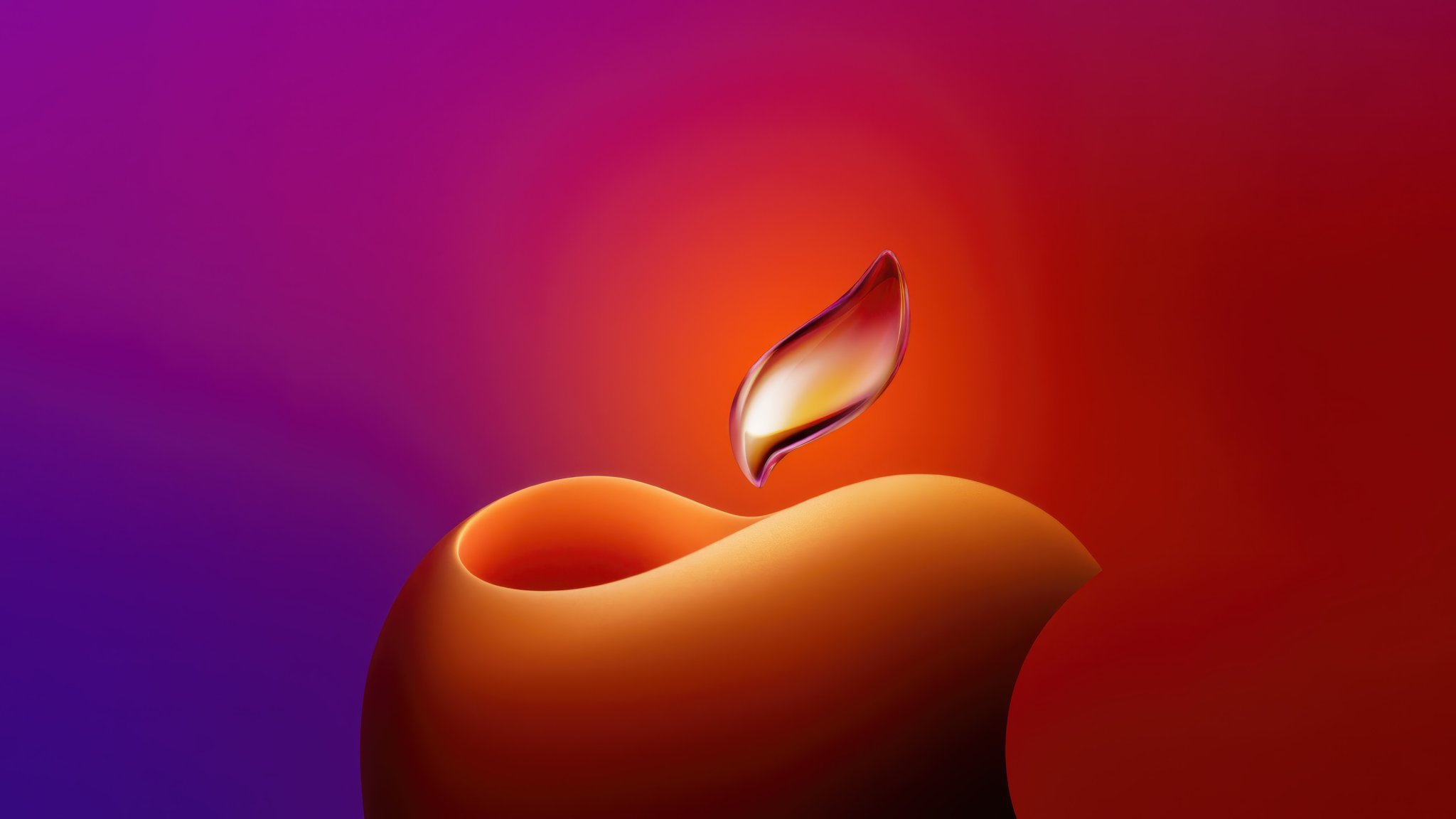 Apple Minimalist Logo Icon - QWXGA wallpapers in 2048x1152 resolution