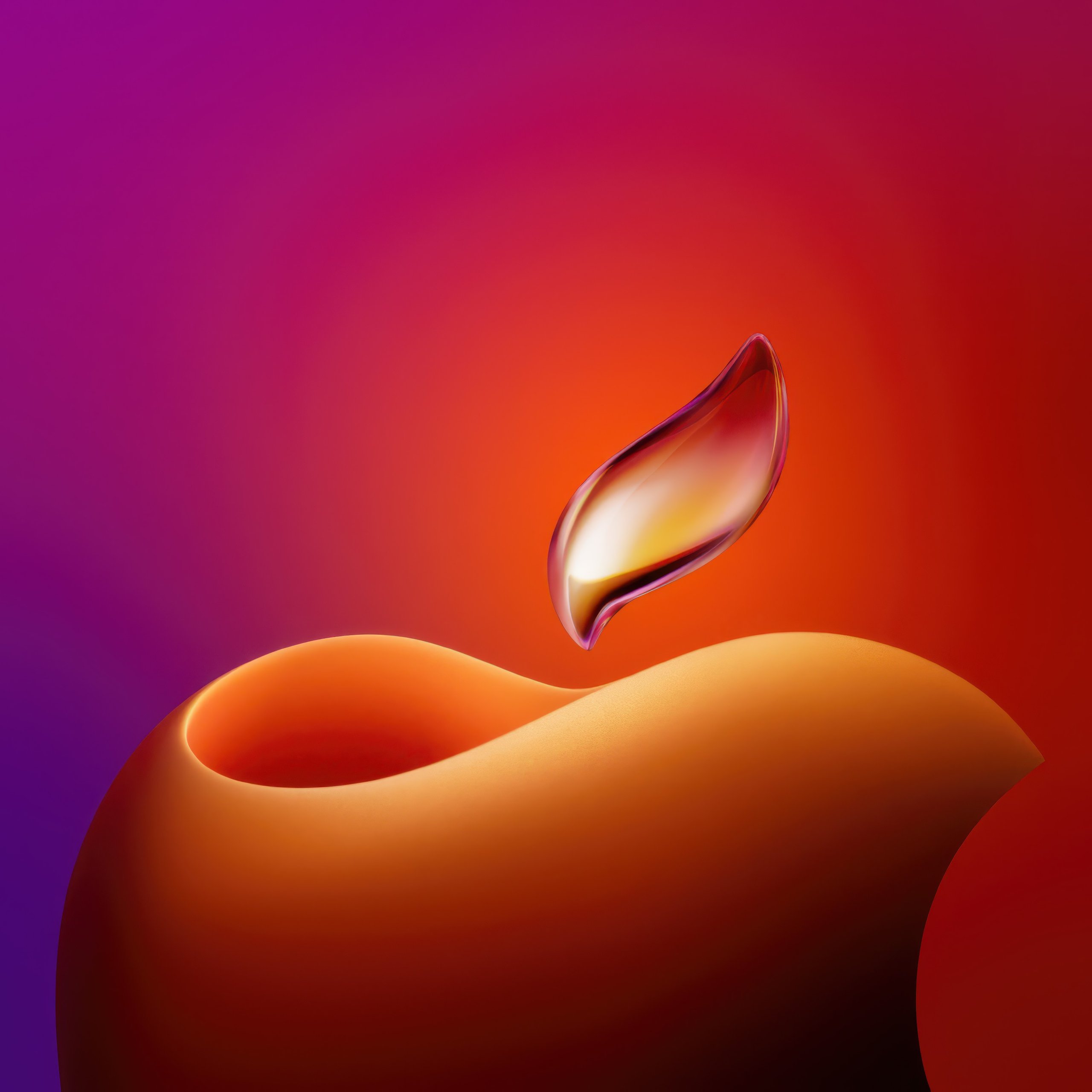 Apple Minimalist Logo Icon - Wallpapers for Samsung Galaxy Tab S9 FE+/Tab S11, Xiaomi Pad 5, Redmi Pad 2 Pro, POCO Pad in 2560x2560 resolution