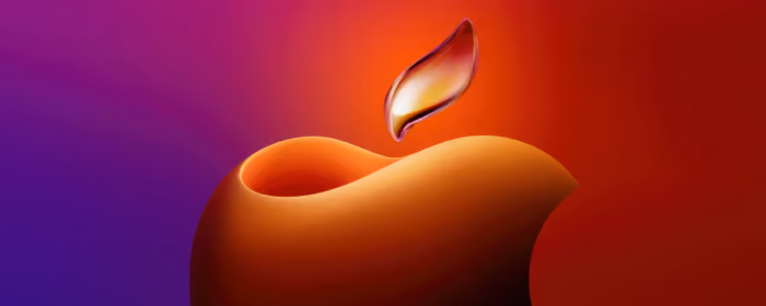 UltraWide 32:9 обои градиент (3840x1080): Apple Inc, минимализм, логотип, иконка