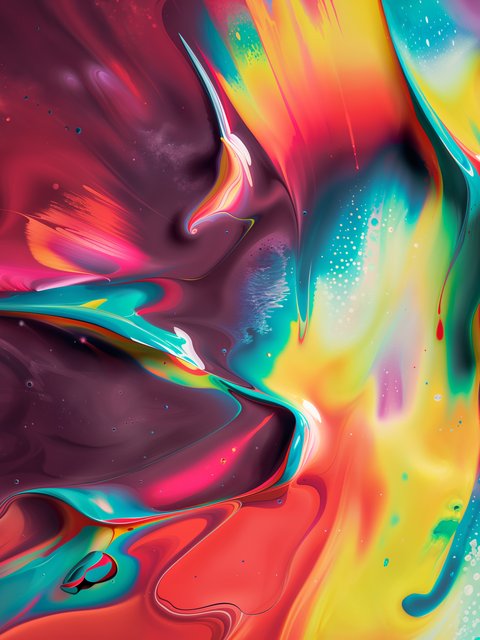 Fluid Paint Gradient with Swirl Texture - Wallpapers for HTC/BlackBerry in 480x640 resolution