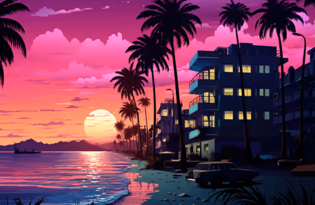 Wallpapers for Samsung/Xiaomi (2000x2000): sunset, beach, evening, tropics