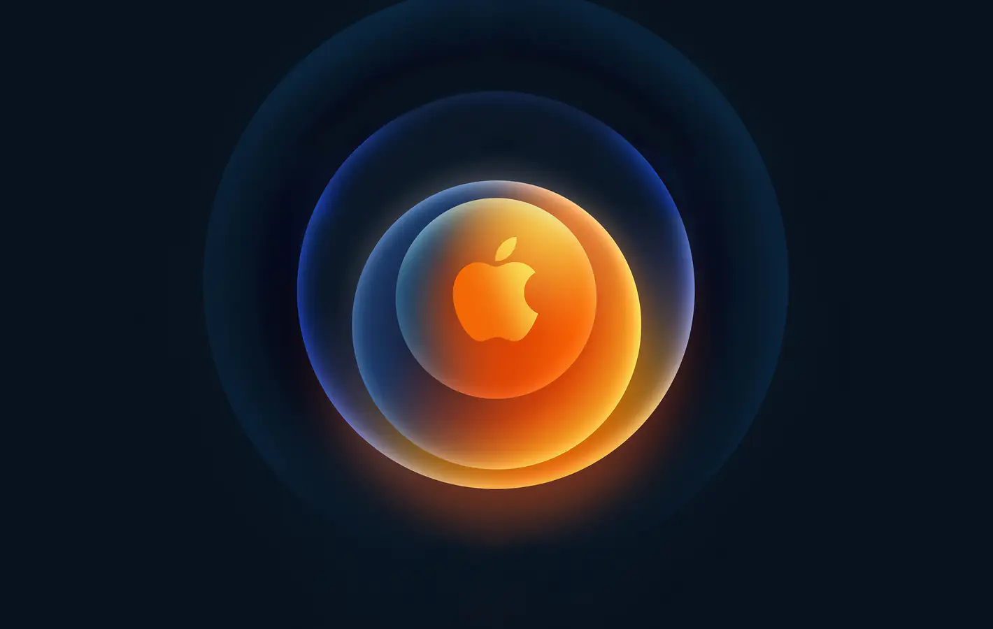 Apple Inc Logo Glow Minimalism — desktop and phone wallpaper, free download