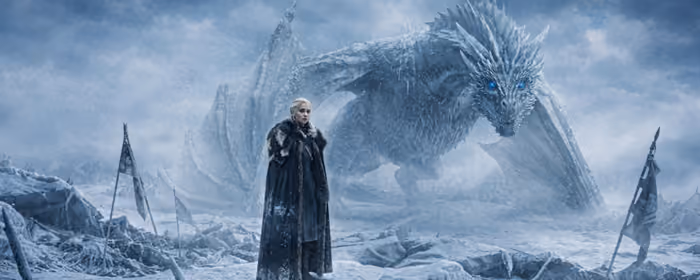 UltraWide 32:9 Cold wallpapers (5120x1440): Daenerys, Game of Thrones, dragon, winter