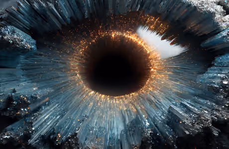 Fantasy wallpapers: crater, explosion, crystals, destruction