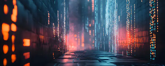 UltraWide 32:9 wall wallpapers (5120x1440): futurism, neon, corridor, data