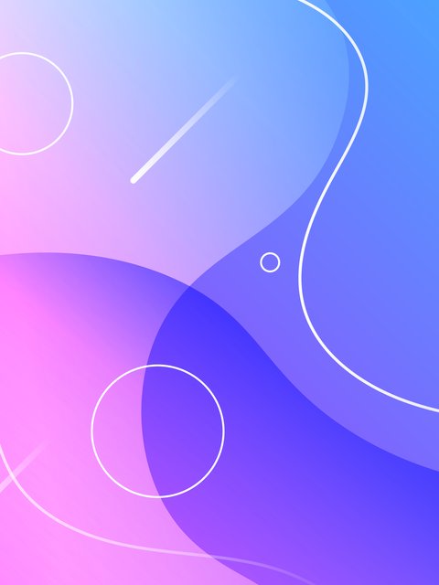 Gradient waves of blue and pink - Wallpapers for HTC/BlackBerry in 480x640 resolution