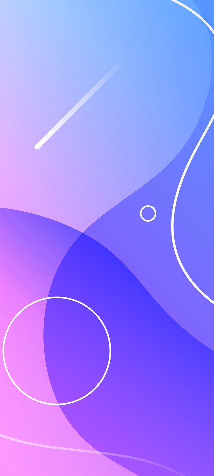 Gradient waves of blue and pink - Wallpapers for Xiaomi Redmi 10C/C40/C51, Samsung Galaxy A12/A02s/A03/M12 in 720x1600 resolution