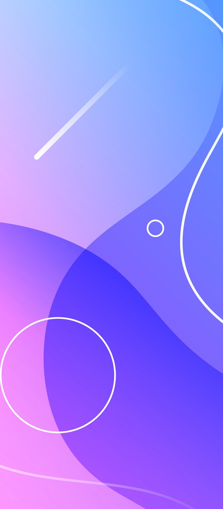 Gradient waves of blue and pink - Wallpapers for Xiaomi Redmi 14C, POCO C71/C75/M7, Infinix Note 8 in 720x1640 resolution