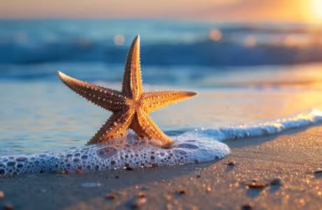 Sand Wallpapers: starfish, beach, ocean, sunset