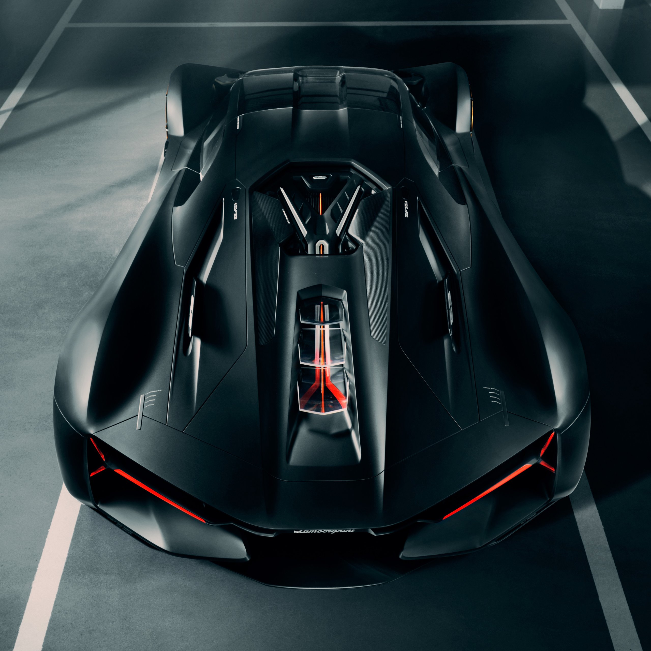 Lamborghini Terzo Millennio Rear View - Wallpapers for Samsung Galaxy Tab S9 FE+/Tab S11, Xiaomi Pad 5, Redmi Pad 2 Pro, POCO Pad in 2560x2560 resolution