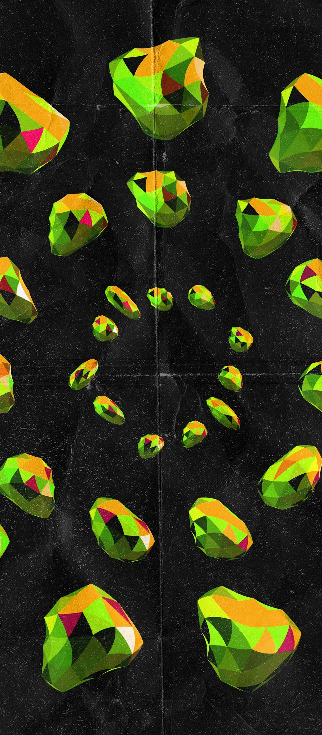 Low Poly Geometric Gemstones - Wallpapers for TECNO/Infinix in 1080x2460 resolution
