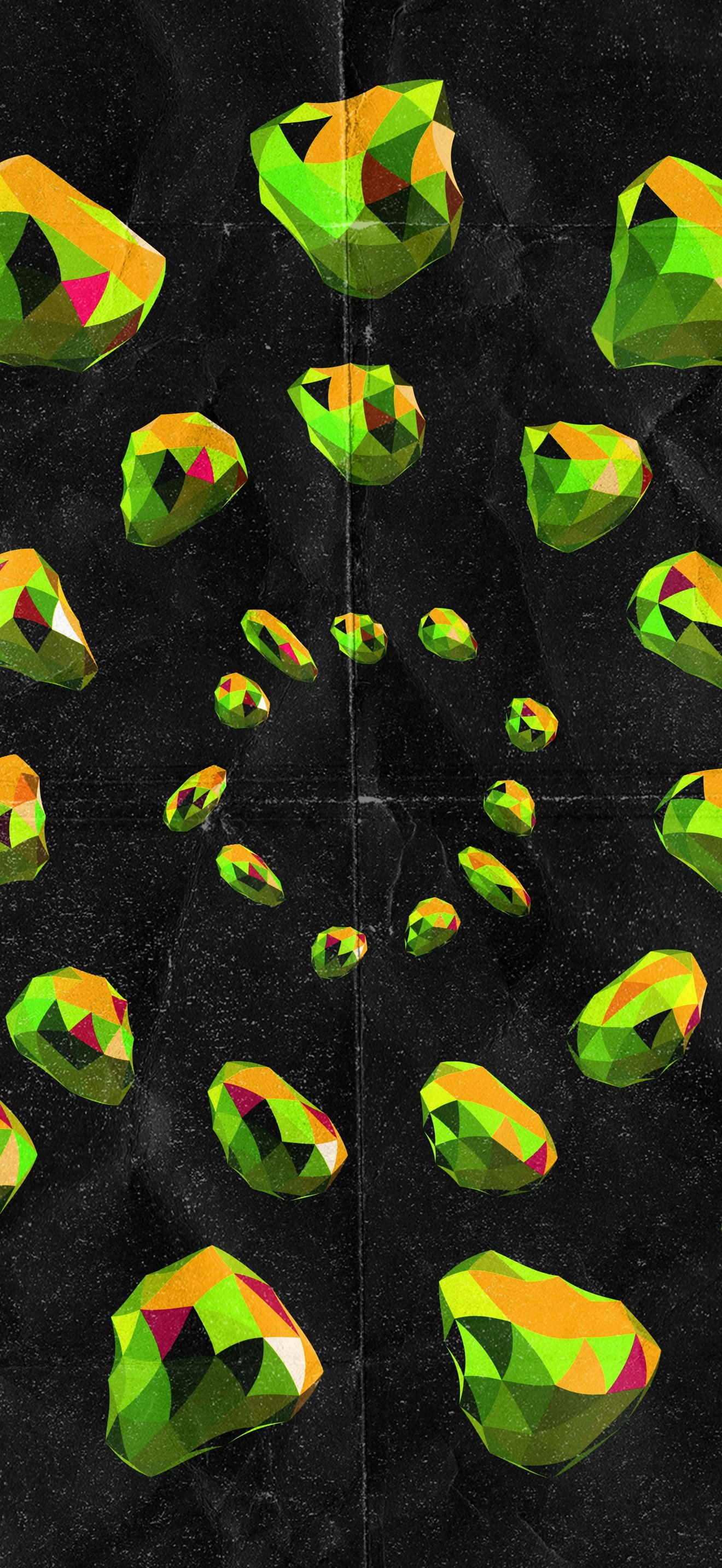 Low Poly Geometric Gemstones - Wallpapers for iPhone 17 Pro Max/16 Pro Max in 1320x2868 resolution