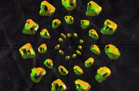 Gemstone Wallpapers for Samsung/Xiaomi (2000x2000): low poly, gemstone, crystals, mineral