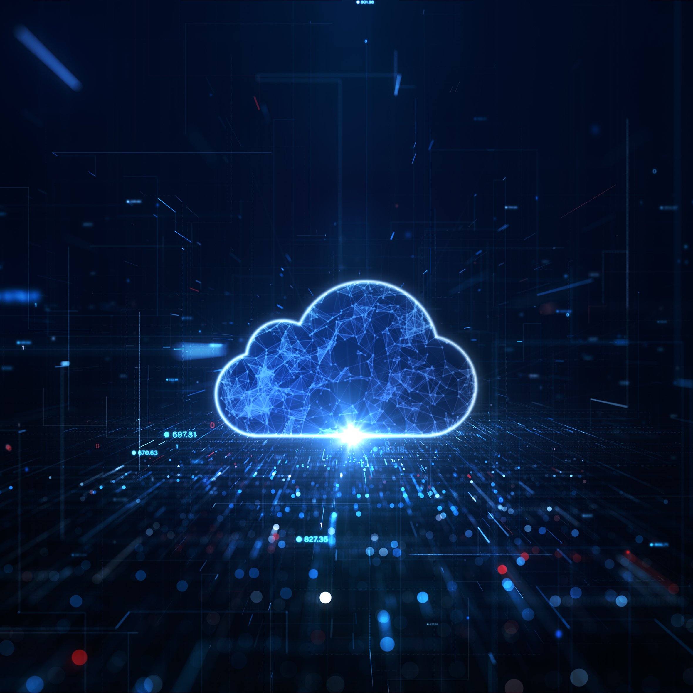 Glowing Digital Cloud - Wallpapers for iPad Air 10.9″ in 2360x2360 resolution