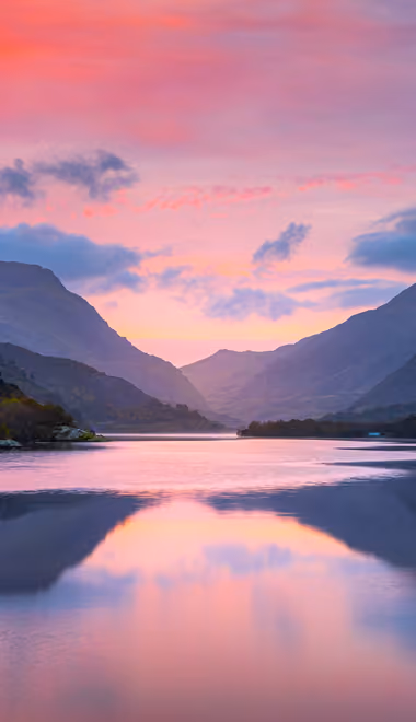 Nature wallpapers: mountains, valley, sunset, evening