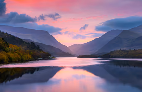 Nature wallpapers: mountains, valley, sunset, evening