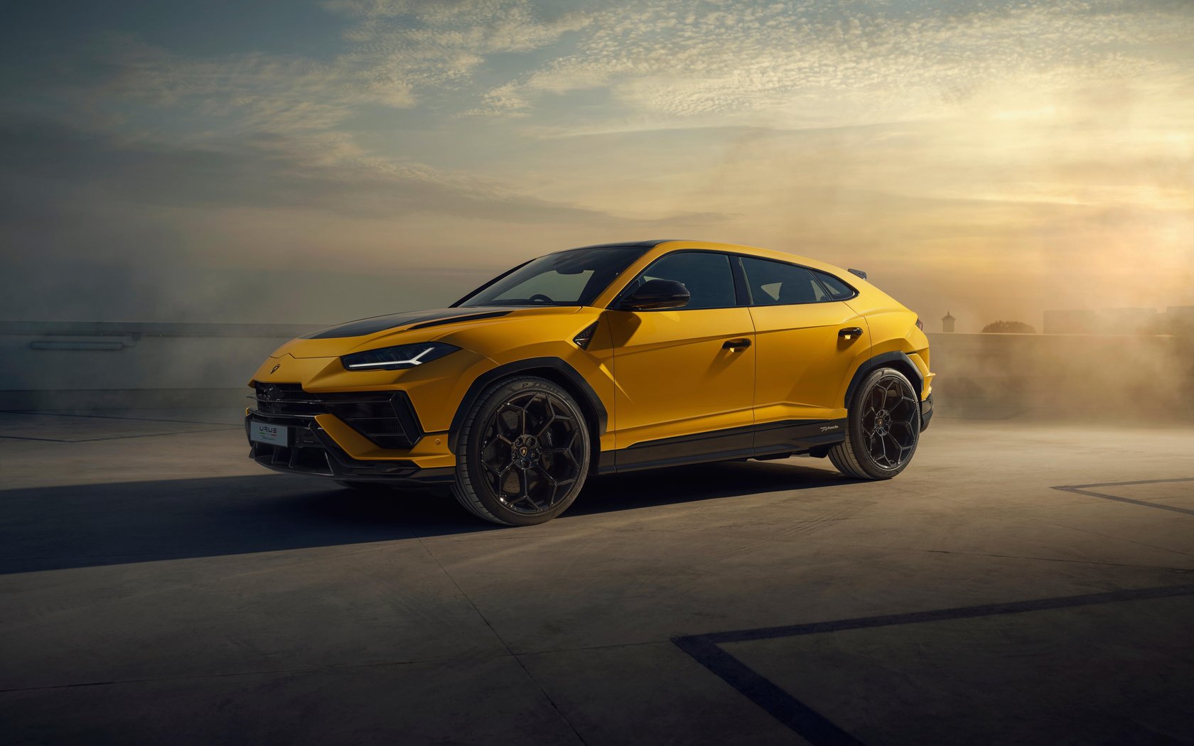 Yellow Lamborghini Urus at Sunset - WSXGA+ wallpapers in 1680x1050 resolution