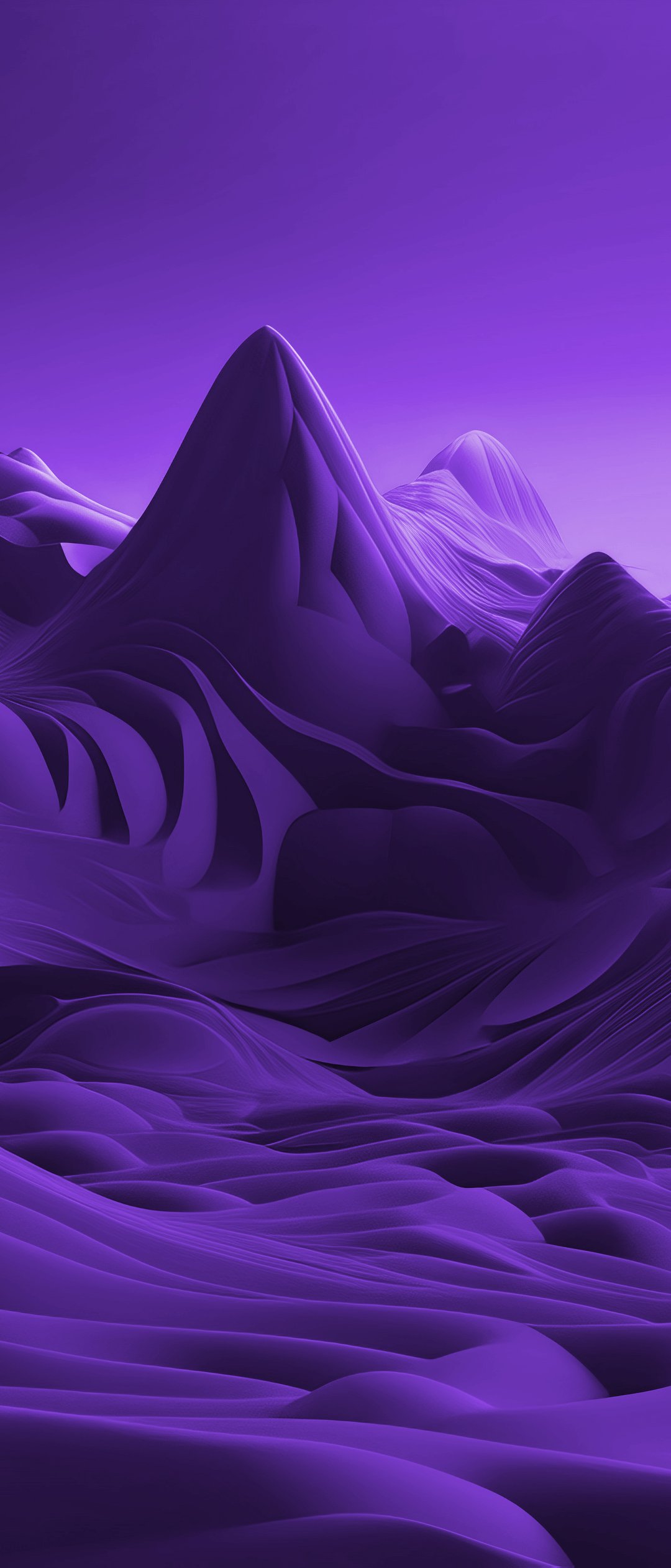 Nighttime Mountains and Valley View - Wallpapers for Samsung Galaxy Z Flip7, Sony Xperia 5 II/5 III/5 V/10 IV/10 V, Xiaomi Mix Fold 3 in 1080x2520 resolution