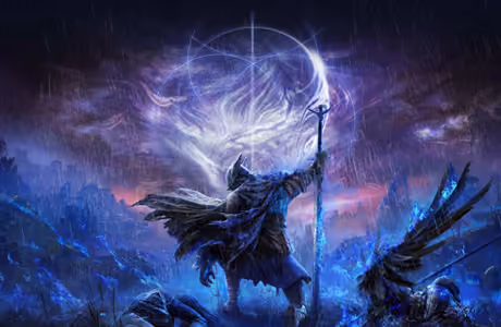 HDV 720p обои посох (1280x720): Elden Ring Nightreign, броня, плащ, ночь