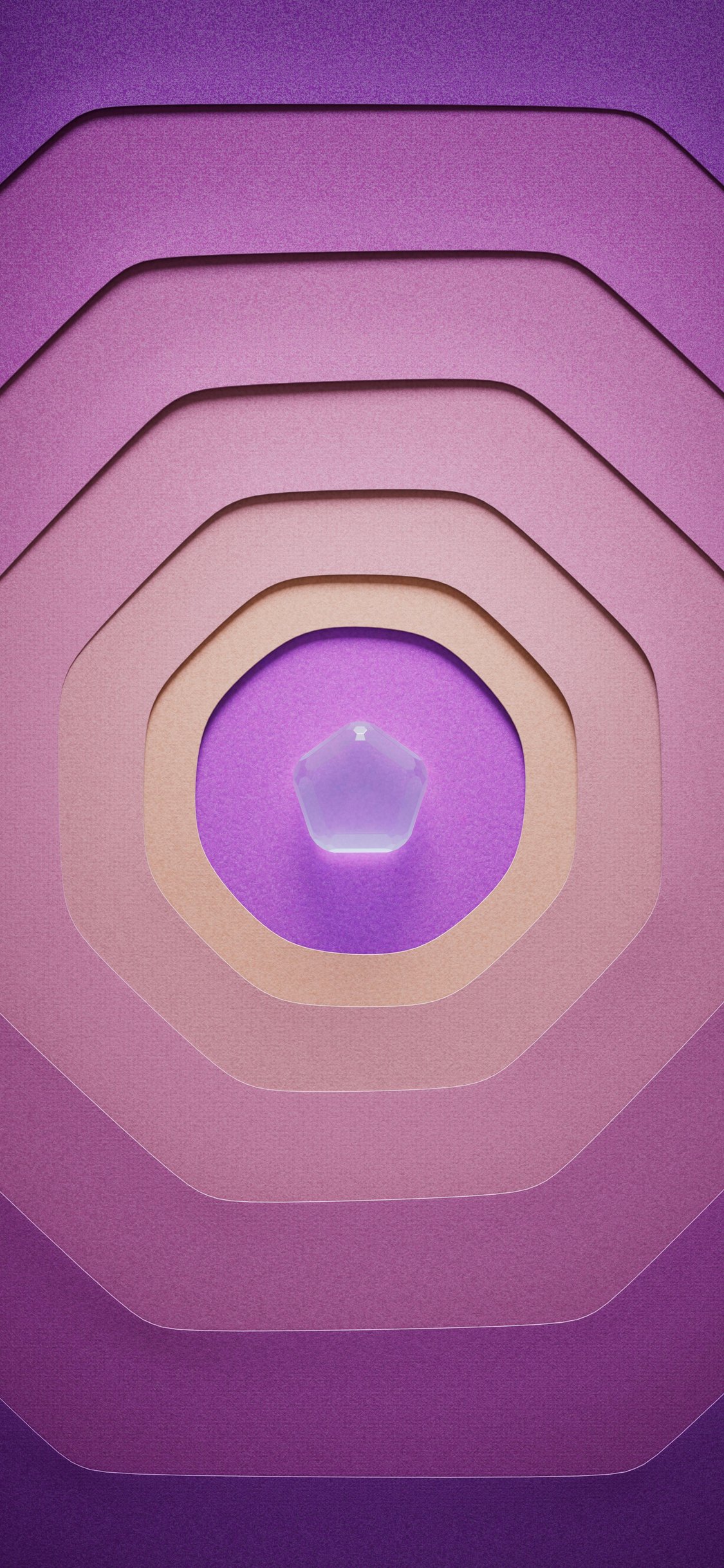 Minimalist Gradient Crystal Design - Wallpapers for iPhone X/XS/11 Pro in 1125x2436 resolution