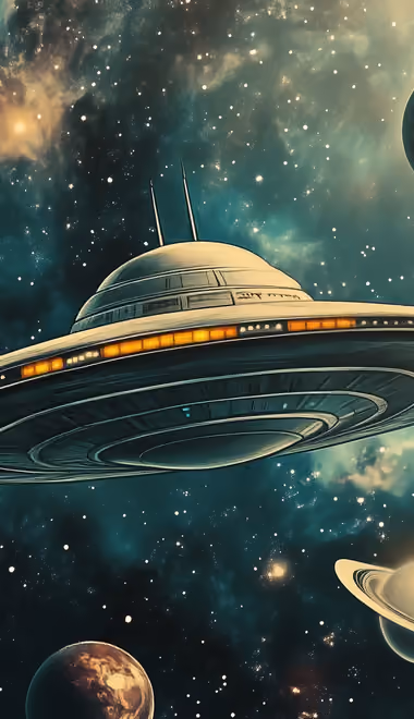 UFO Wallpapers for iPhone 13 Pro Max/12 Pro Max/14 Plus (1284x2778): UFO, spaceship, alien, planet
