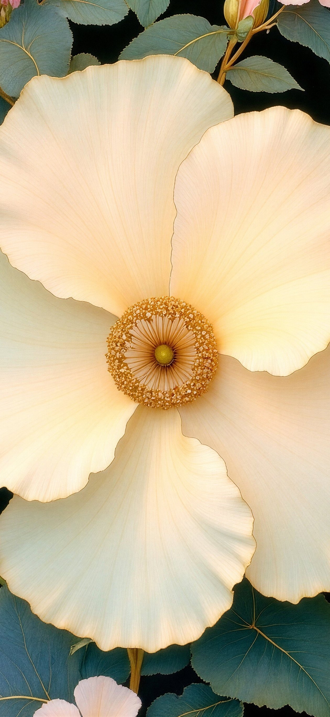 White Flowers with Large Petals - Wallpapers for iPhone Air in 1260x2736 resolution