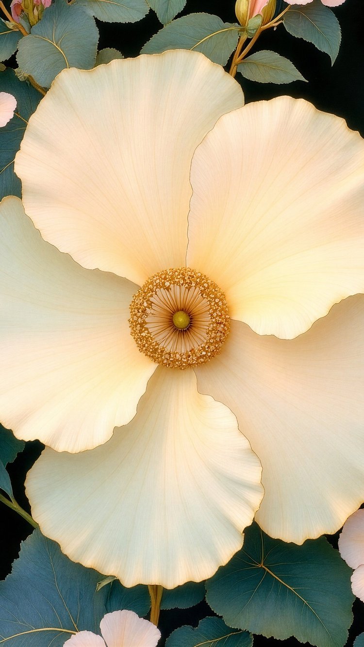 White Flowers with Large Petals - Wallpapers for iPhone 6/6S/7/8/SE2/SE3 in 750x1334 resolution