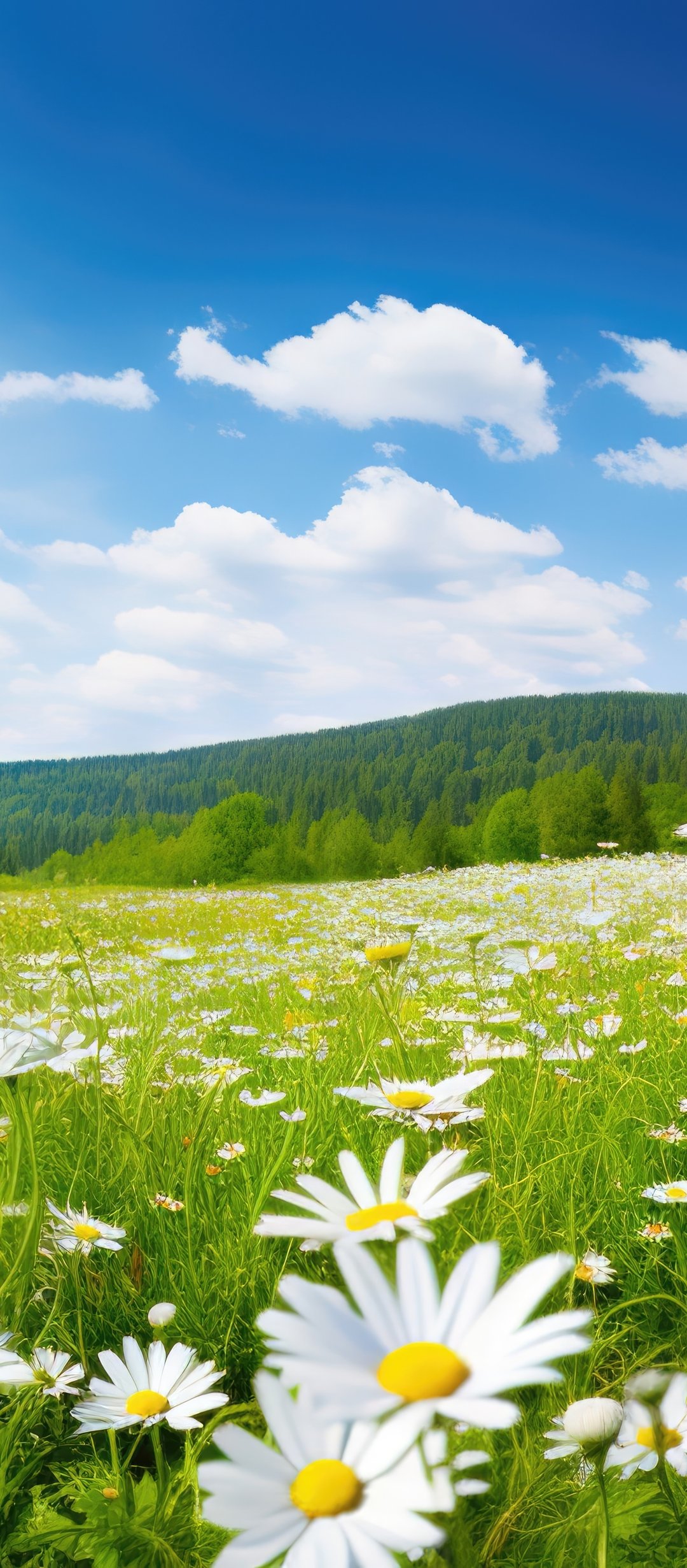 Summer Meadow with Daisies - Wallpapers for TECNO/Infinix in 1080x2460 resolution