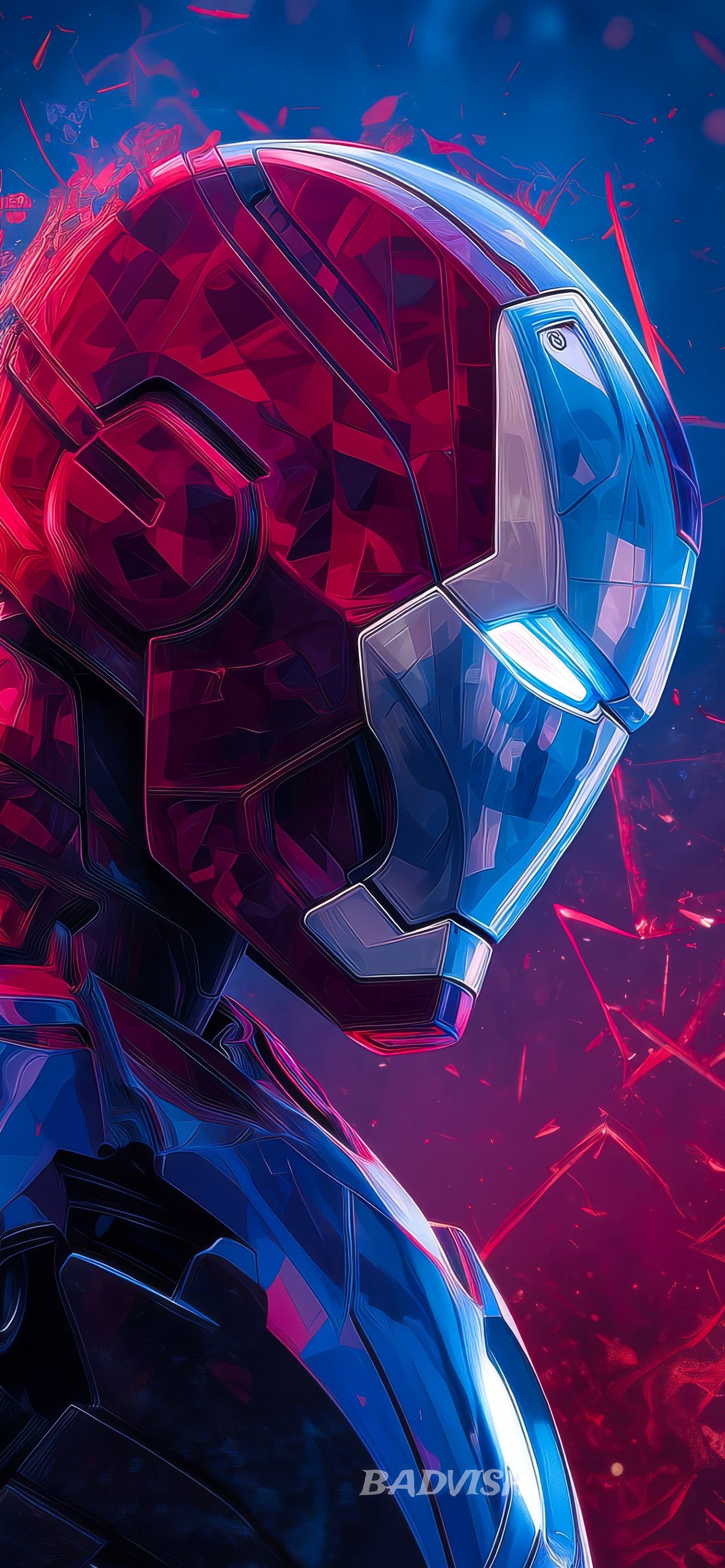 Iron Man Neon Armor Shards - Wallpapers for iPhone 13 Pro Max/12 Pro Max/14 Plus in 1284x2778 resolution