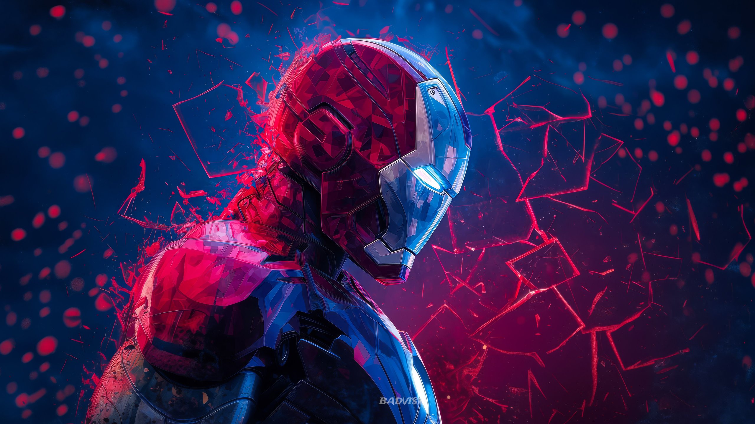 Iron Man Neon Armor Shards - 2K Quad HD wallpapers in 2560x1440 resolution