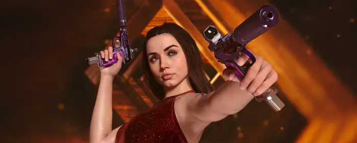 UltraWide 21:9 обои макияж (2560x1080): Балерина (фильм), Ана де Армас, женщина, брюнетка