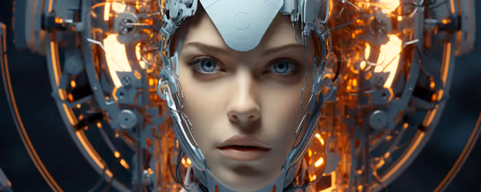 Technology wallpapers: woman, android, cyberpunk, blue eyes