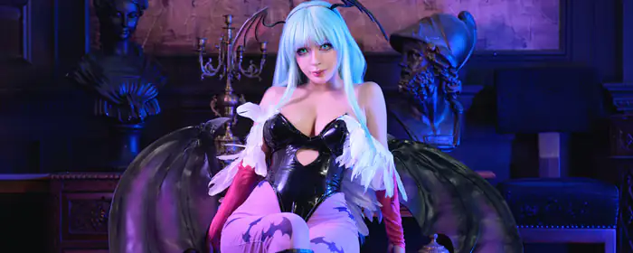 UltraWide 21:9 обои летучая мышь (3440x1440): косплей, Umeko J, Морриган Энслэнд, Darkstalkers