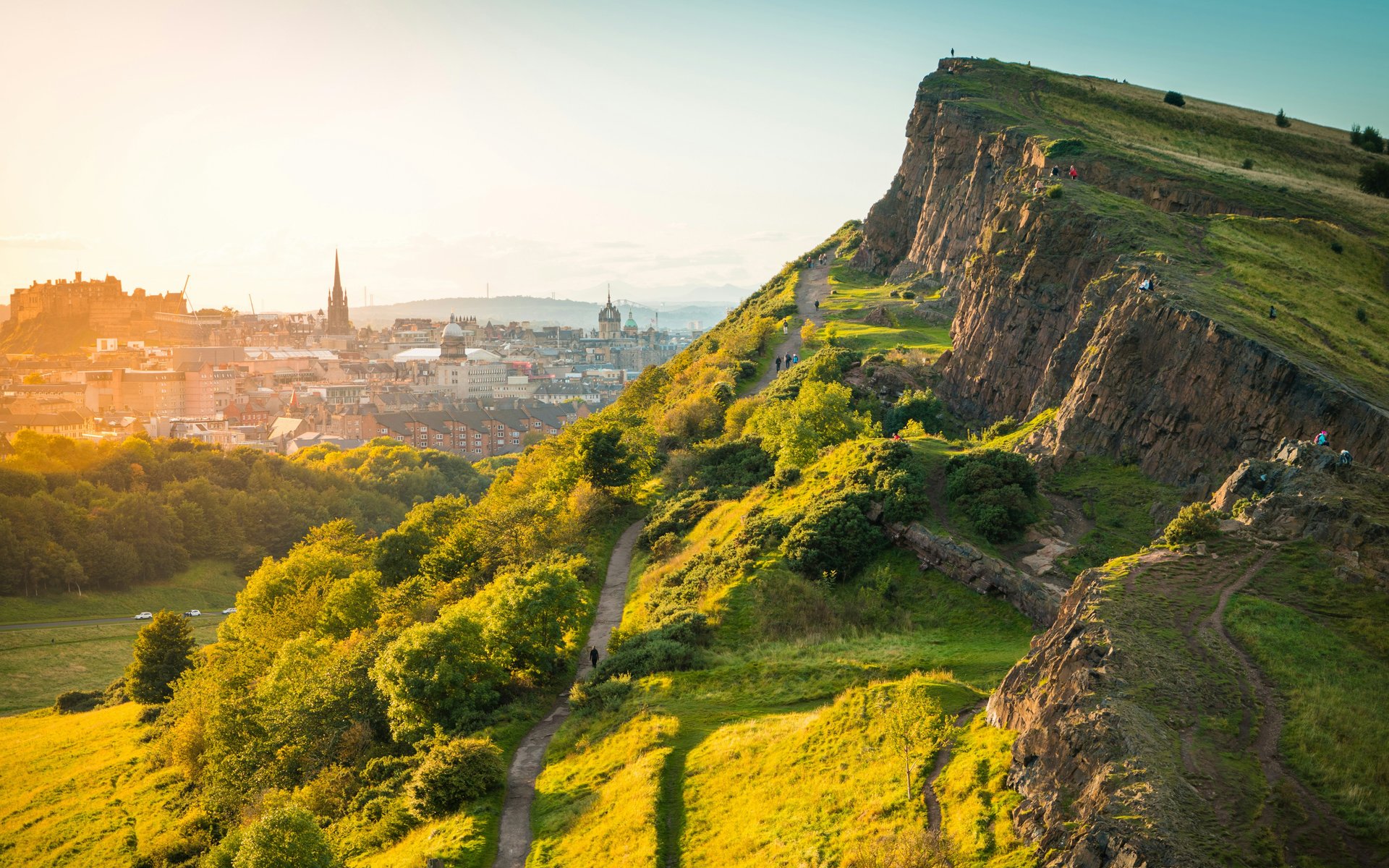 Sunset Over Edinburgh Hills - WUXGA wallpapers in 1920x1200 resolution